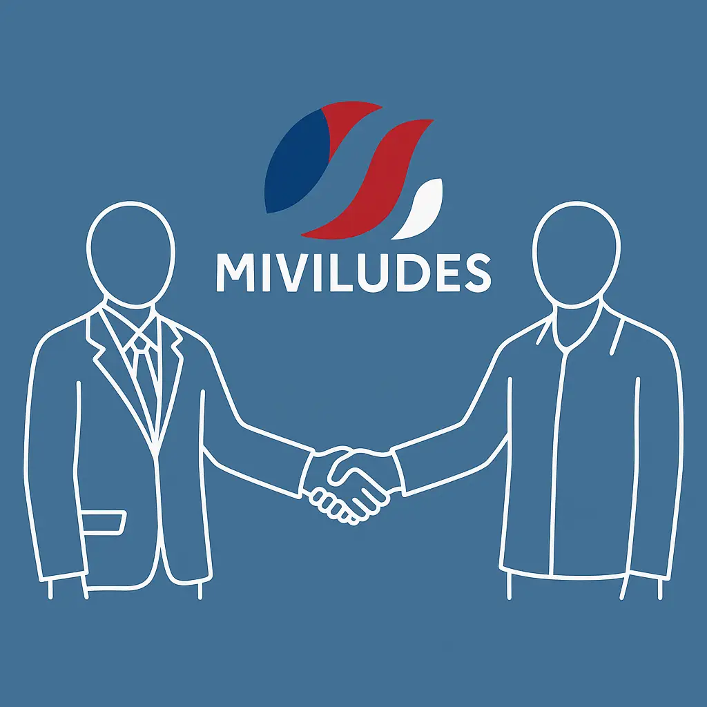 Logo Miviludes avec poign&eacute;e de mains
